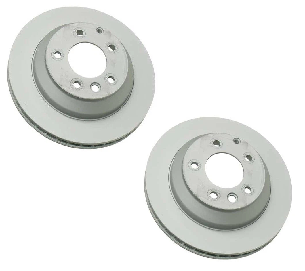 Set of 2 Rear Brake Disc Rotors for Audi Q7, Cayenne, VW Touareg (2007–2018)