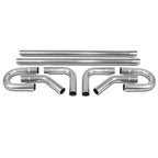 2.5" OD Universal Custom Exhaust Tubing Mandrel 90° U Bend Kit (8 Pcs)