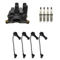 Set of 4 Denso Ignition Coil Wires & NGK Platinum Spark Plugs for Contour Focus (1995–2007)