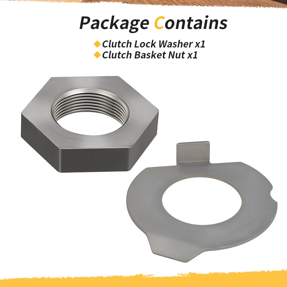 Clutch Basket Inner Center Hub Lock Washer & Nut for Yamaha Banshee YFZ350 (1987–2006)