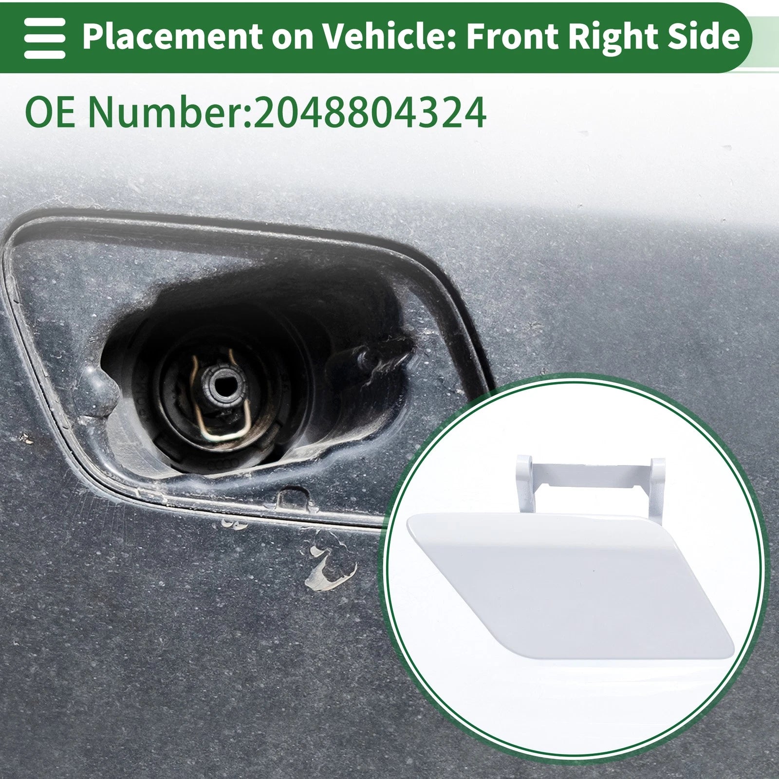 Bumper Headlight Washer Nozzle Cover Cap for Mercedes-Benz (2008)