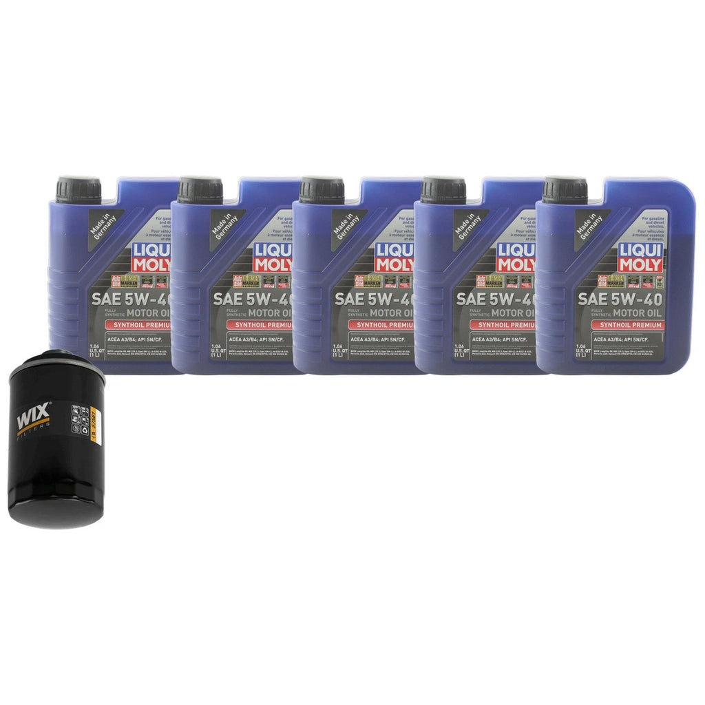 5L Liqui Moly Synthoil 5W-40 Engine Oil Change Kit for A3 CC Eos (2006–2016)