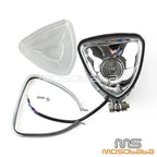 Chrome Triangle Retro Headlight for Harley Street Glide (2014-2023)
