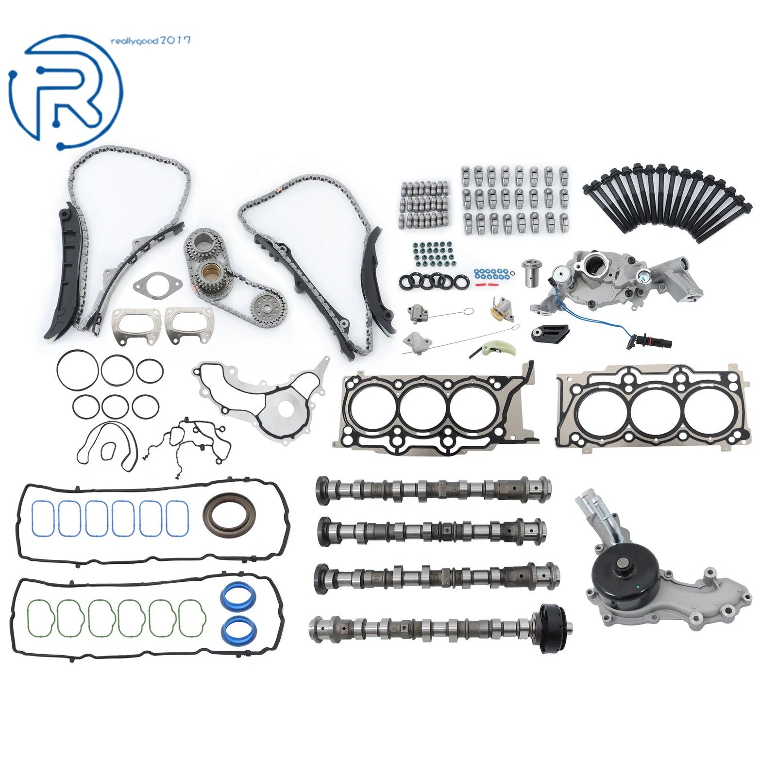 Camshaft Rocker Arms Lifters Timing Chain Kit for Chrysler Jeep Dodge 3.6L (2011–2016)