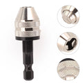 Keyless Chuck Adapter for Quick Drill Bit Changes Hex Shank