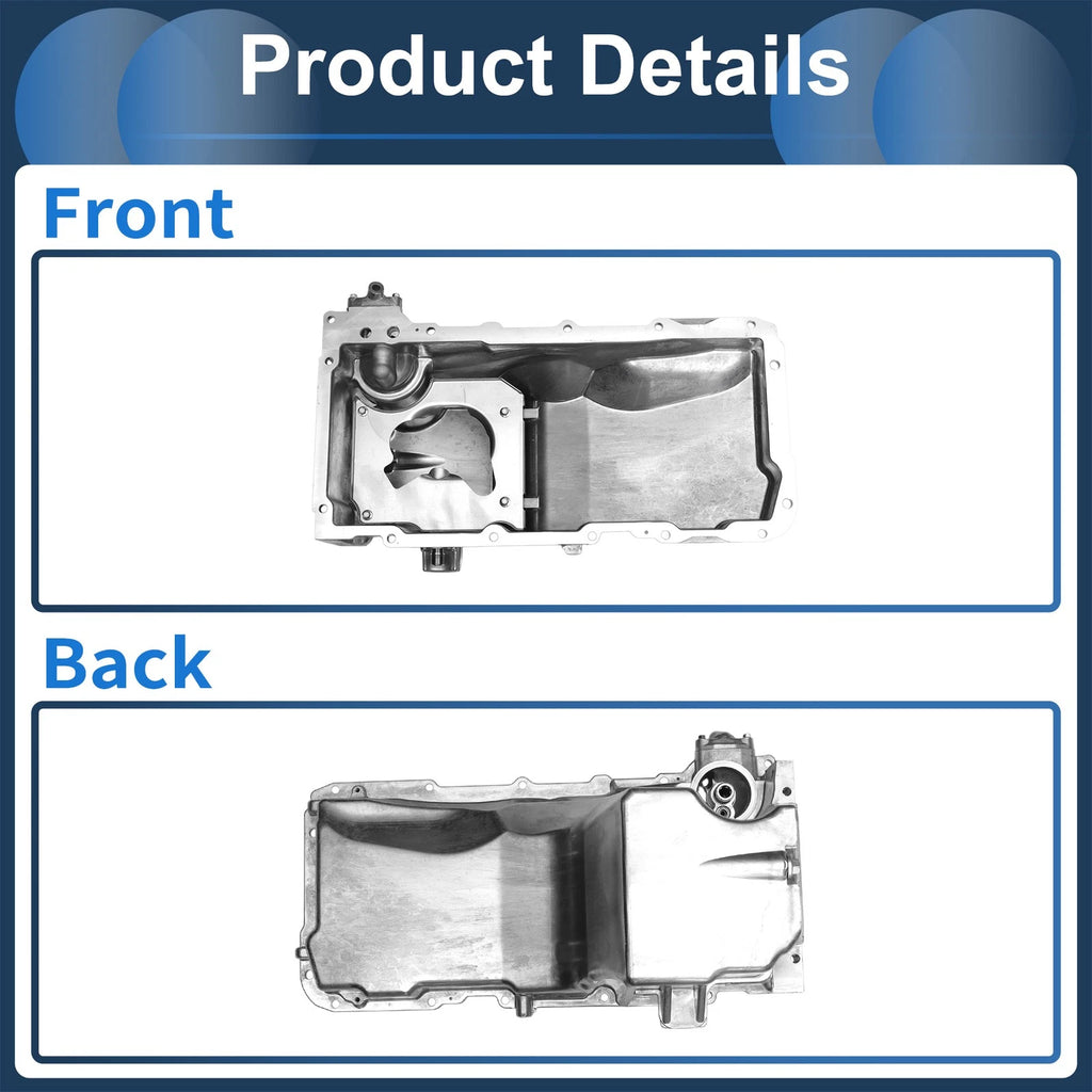 1 Pc Engine Oil Pan No.12579273 for Chevrolet Express 2500 (2003–2007) Aluminum