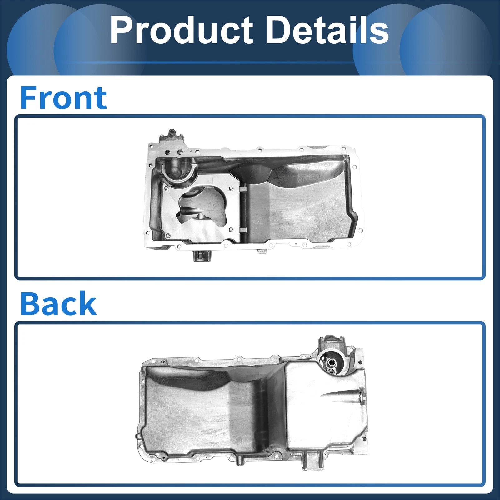 1 Pc Engine Oil Pan No.12579273 for Chevrolet Express 2500 (2003–2007) Aluminum