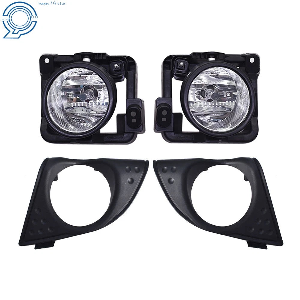 Set of 2 Fog Lights for Acura TSX (2009–2010) Black with Bulbs