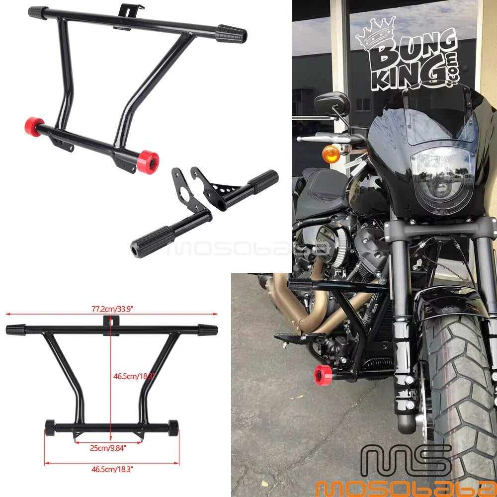 Engine Guard Crash Bar for Harley Softail Low Rider FXLR/Fat Boy FLFB (18)