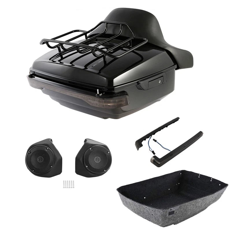 Trunk Pad Rack Light Speakers for Harley Touring CVO Street Glide (2014–2026)