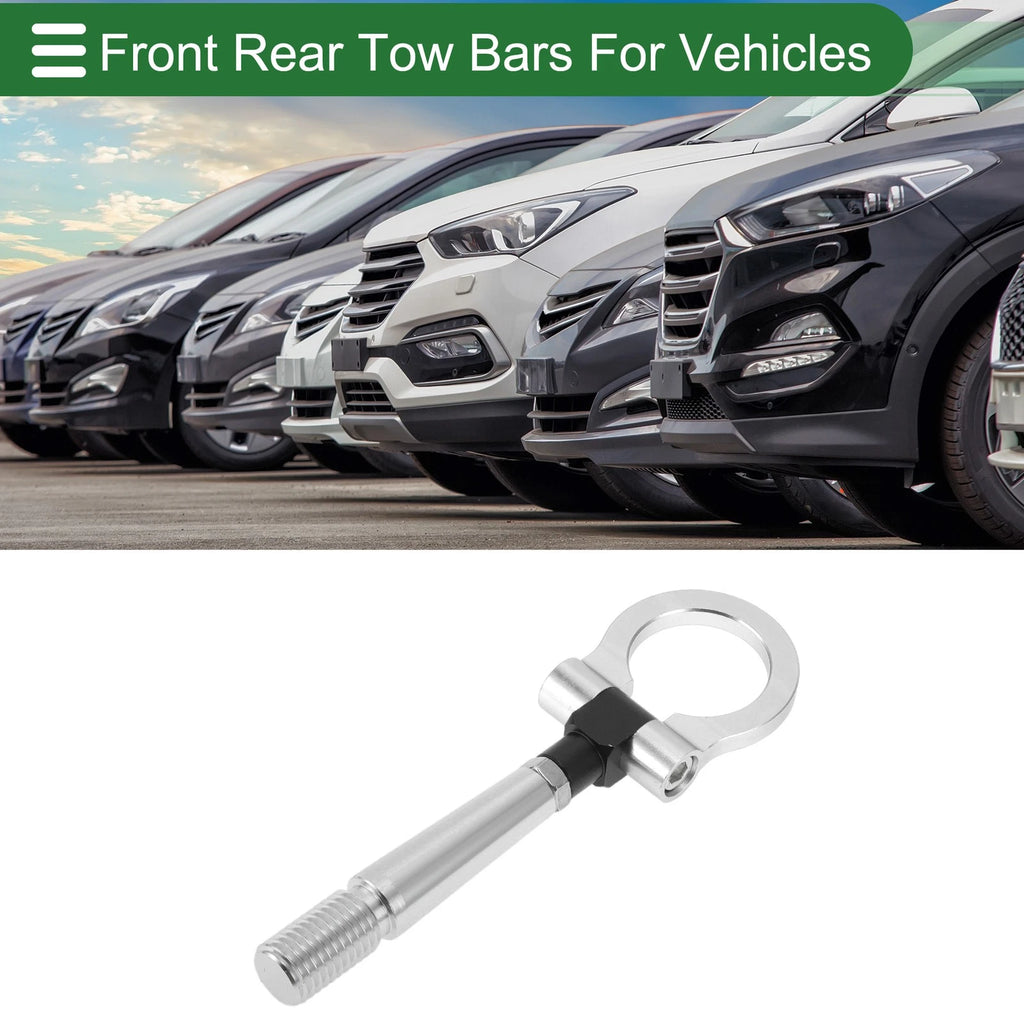 Tow Hook for Mitsubishi Lancer EX (23.6mm Aluminum Alloy, Silver Tone)