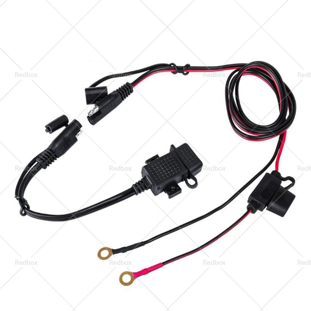 2X SAE to USB Charger Cable Adapter for Motorcycle GPS Phone