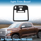 Front Row Headlight Trim Bezel for Toyota Tundra (2022–2023) Matte Black