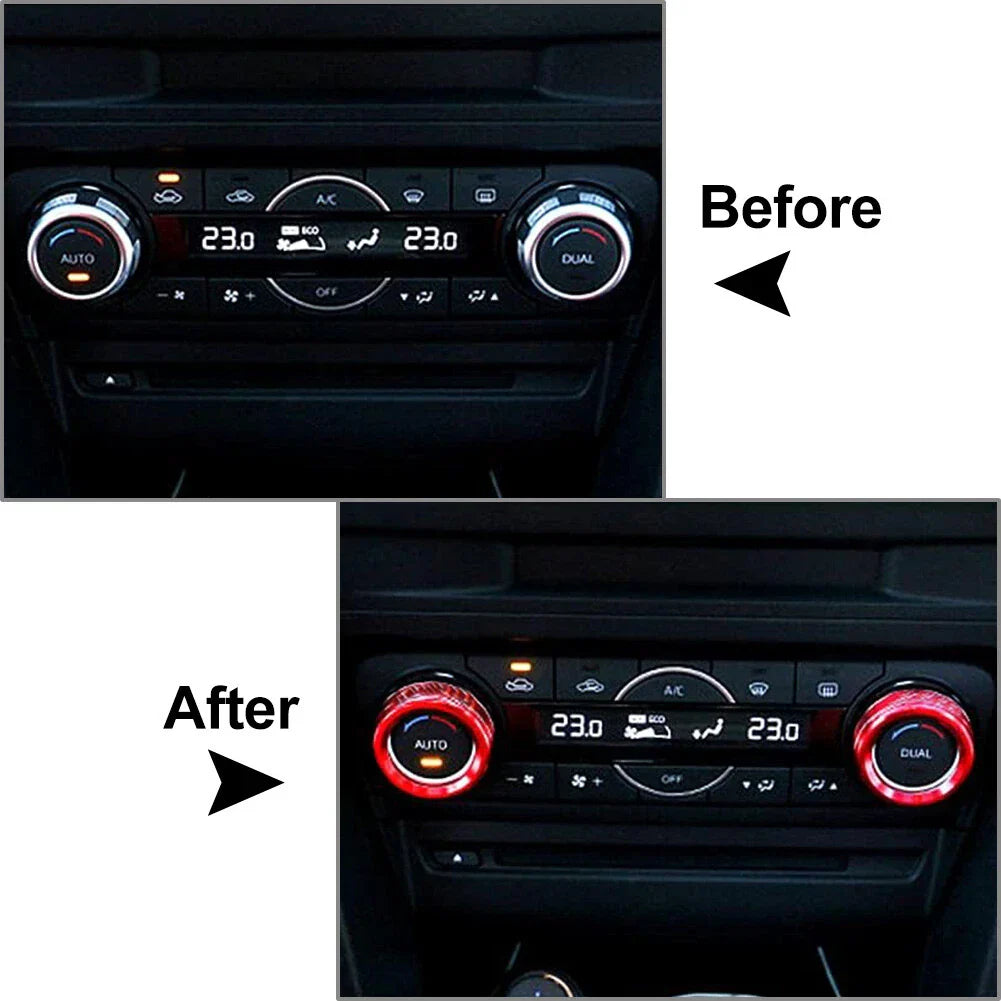 AC Climate Control Knob Ring Covers for Mazda 3, CX-5 (2014-2019)