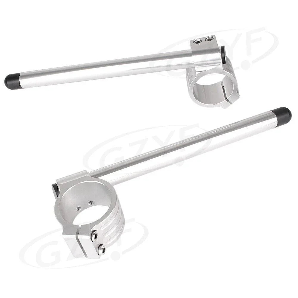 32/37/55mm Clip-on Handlebar Fork Tubes for Universal Motor - Silver