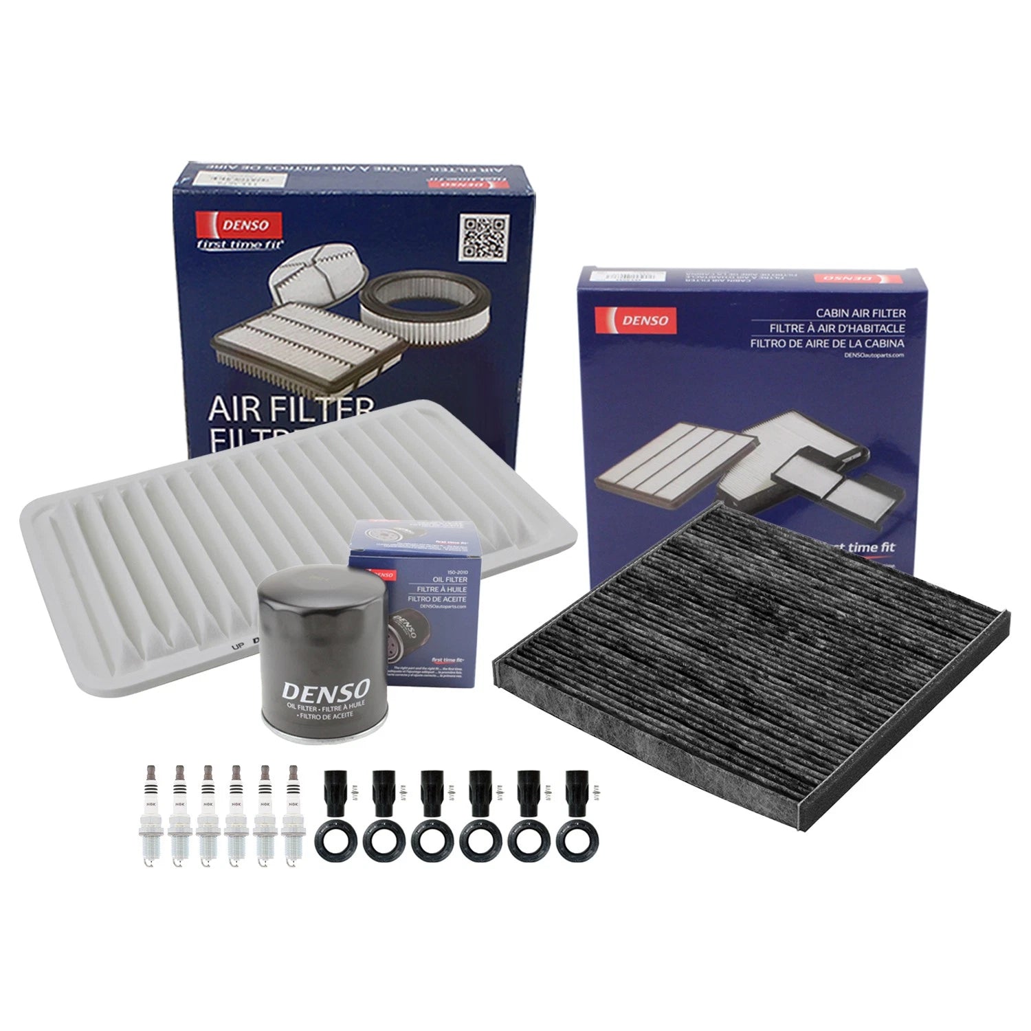 Tune Up Kit with 6 NGK Spark Plugs & Boots for Camry/Sienna/Solara (1997–2006)