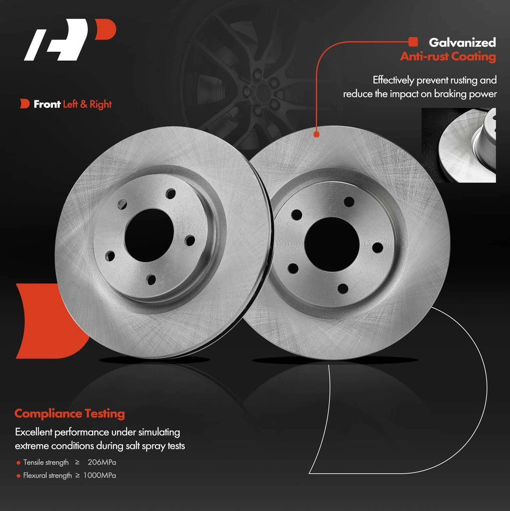 Front Disc Brake Rotor & Ceramic Pad Set for Nissan Juke (2011-2017)