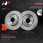 Front Disc Brake Rotor & Ceramic Pad Set for Nissan Juke (2011-2017)