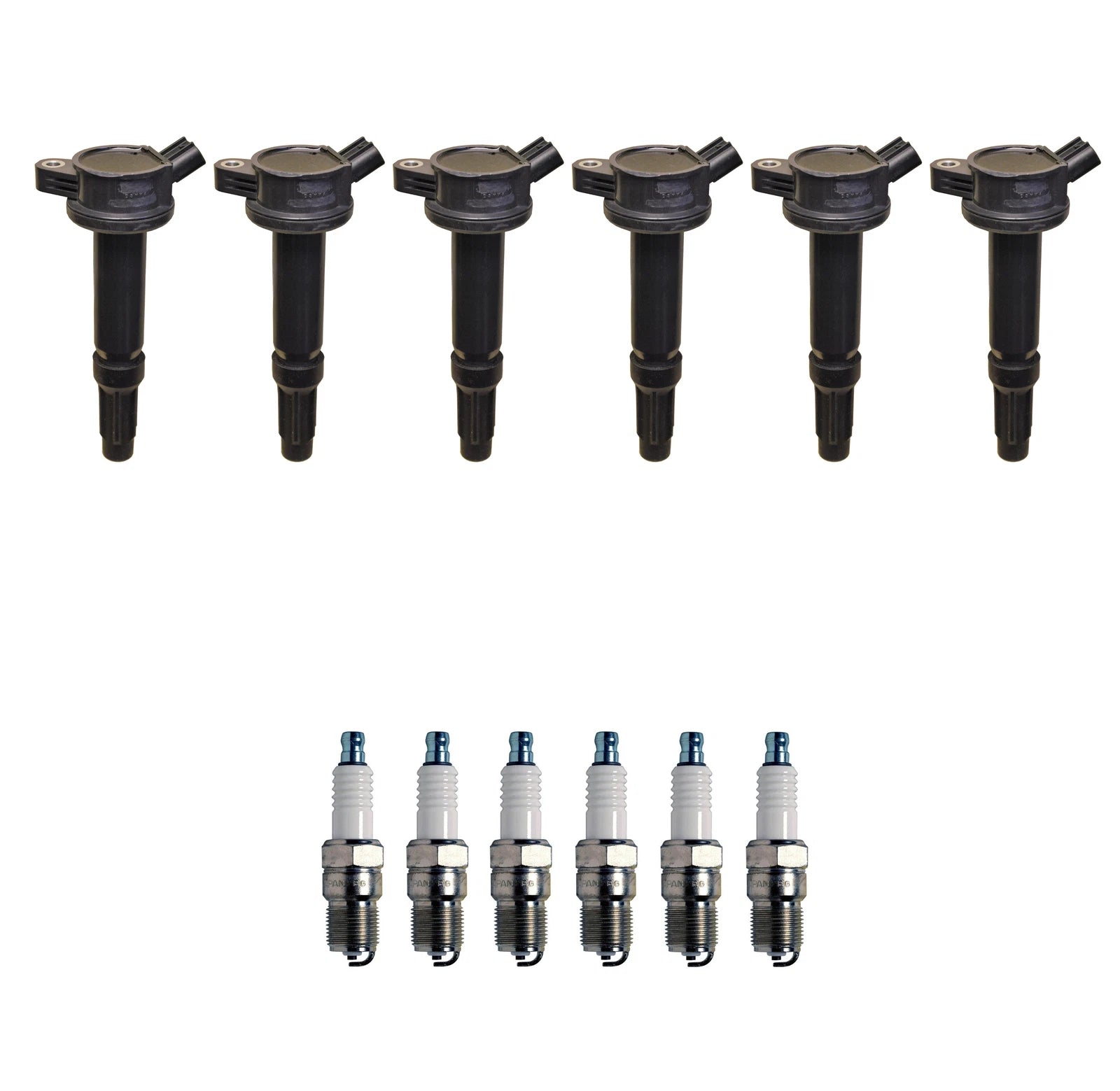 Set of 6 Ignition Coils & 6 U-Groove Spark Plugs for Ford Mercury V6