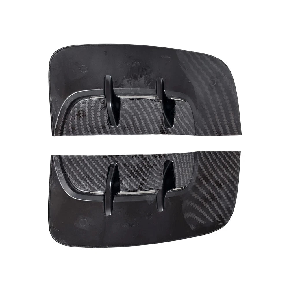 Pair Carbon Look Add-On Side Fender Vent Duct Trims for KIA Stinger (2018–2023)