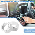Set of 2 AC Control Switch Knob Covers for Toyota Tundra (2014–2021) Silver Tone