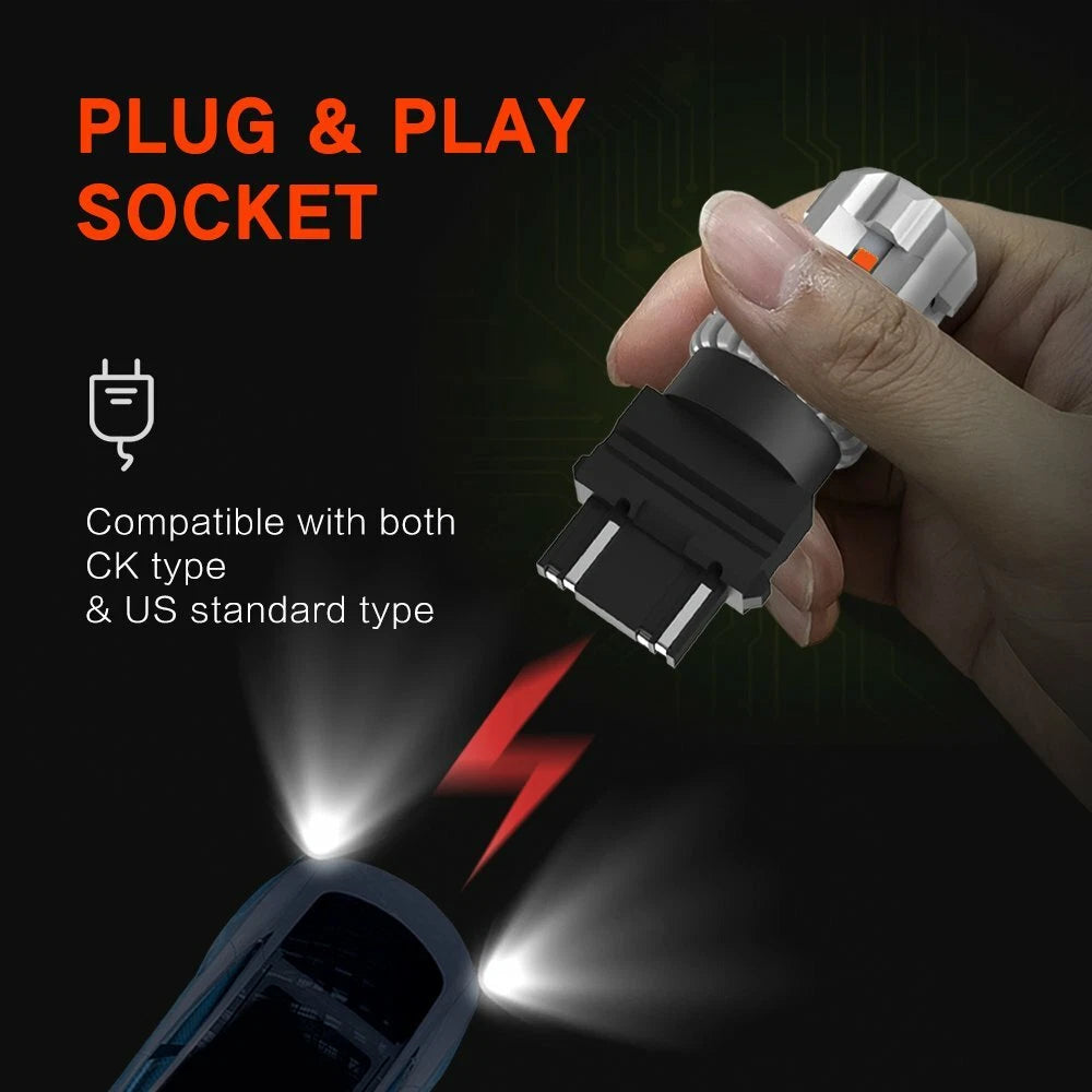2X 3157 Red 12SMD LED Parking Turn Signal Light Bulbs for Vehicles
