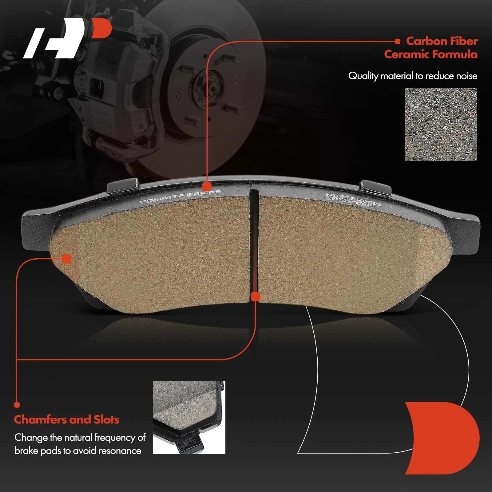 Set of 4 Rear Ceramic Brake Pads for Suzuki Verona Chevrolet Epica (2004–2006)
