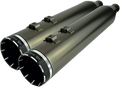 4-1/2" Slip-On Mufflers for Harley Davidson (Smoked Chrome, HP-Plus)