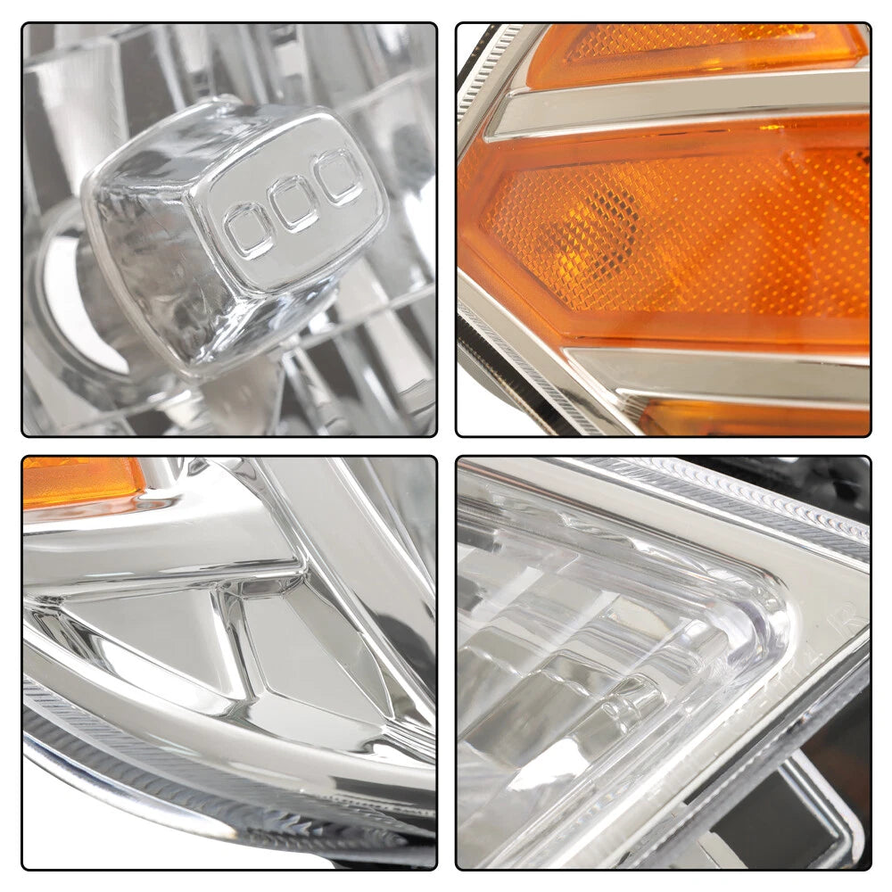 Set of 2 Chrome Headlamps for Nissan Frontier (2009–2020)