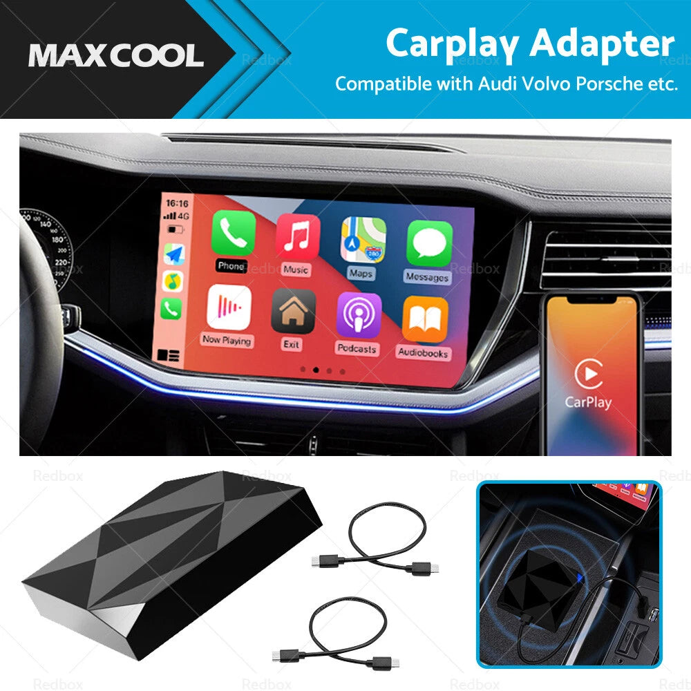 Wireless CarPlay Adapter Dongle for Apple iOS Vehicles (2023)