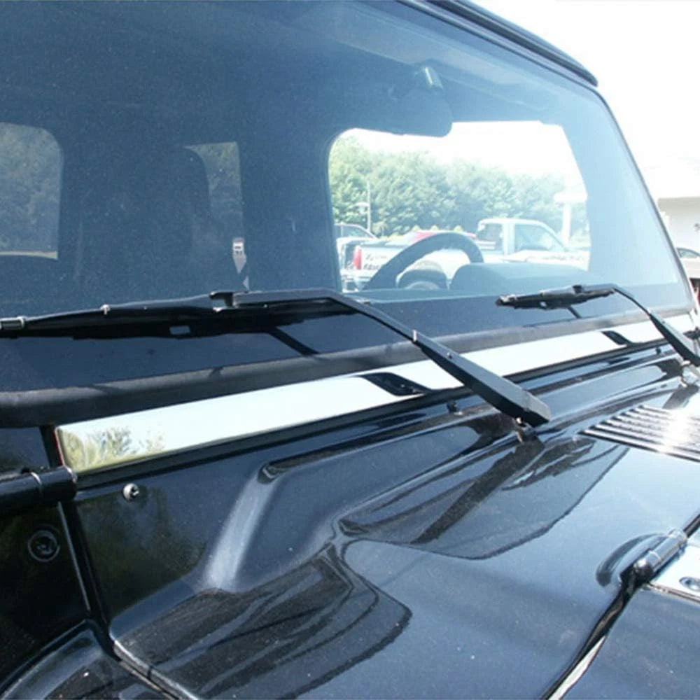 Stainless Steel Windshield Trim for Jeep Wrangler TJ (1997–2006)