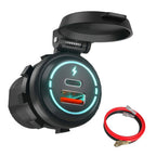 Dual USB QC3.0 PD Type-C Car Charger Adapter for Universal Vehicles