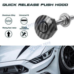 2X Carbon Fiber Texture Quick Release Hood Lock Latch Kit for Ram (2009-2018)