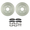 Bosch QuietCast Rear Rotor & Akebono ProACT Ceramic Brake Pad Kit for GMC 1500