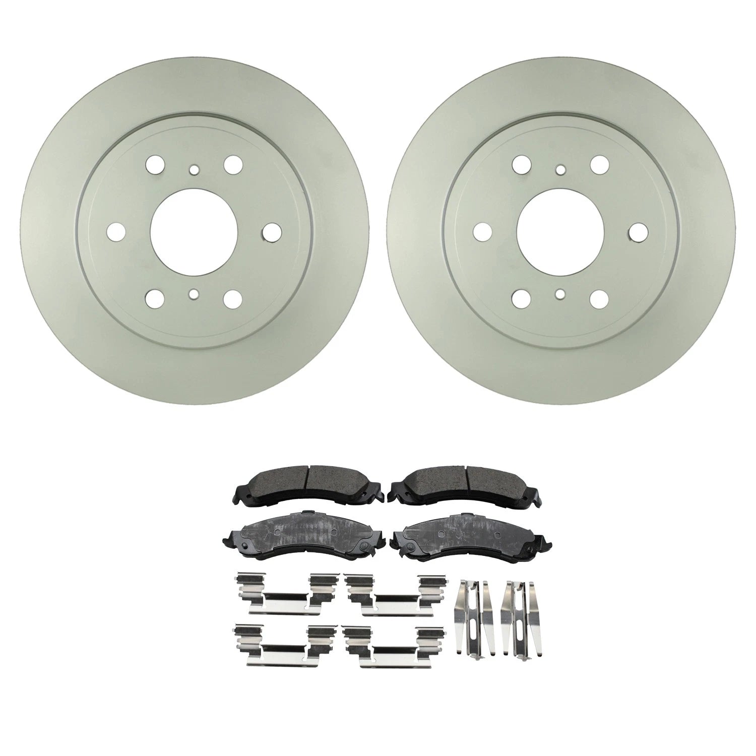Bosch QuietCast Rear Rotor & Akebono ProACT Ceramic Brake Pad Kit for GMC 1500
