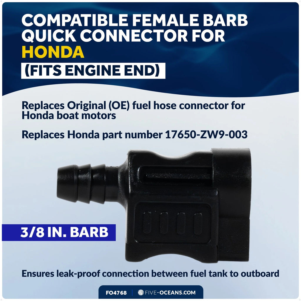 3/8-Inch Barb Female Fuel Line Quick Connector for Honda (FO4768)