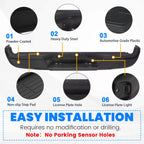 Complete Black Rear Bumper Assembly for Toyota Tacoma (2005–2015)