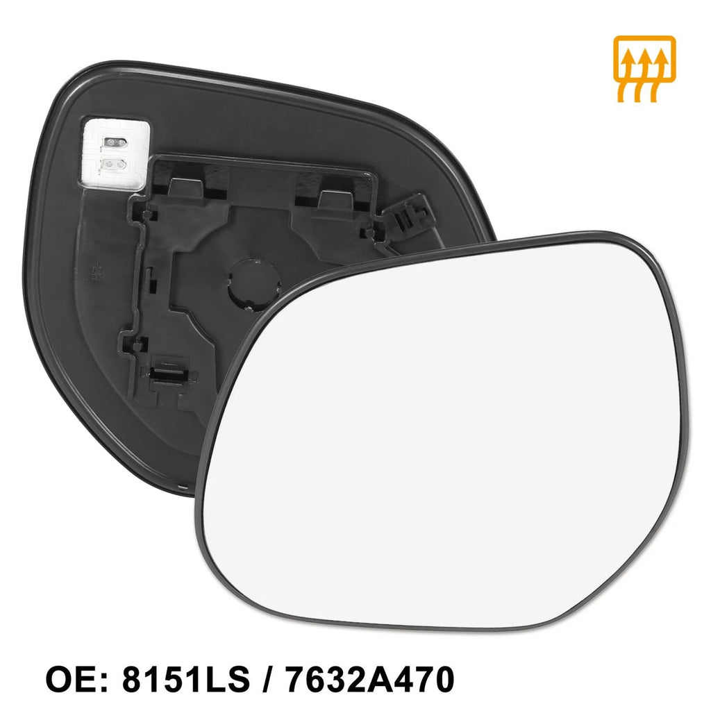 Left Side Heated Mirror Glass with Backing Plate for Mitsubishi Outlander (2014–2021)