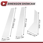 6 Pcs Door Pillar Window Trim for Audi A4 (2017–2022) Chrome Silver Tone