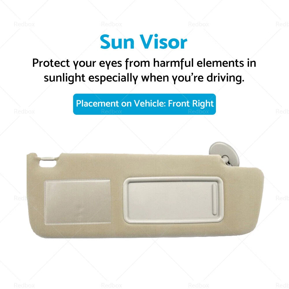 RH Sun Visor for Toyota Prado (TRJ120, RZJ120, LJ120, KZJ120, KDJ120, GRJ120)