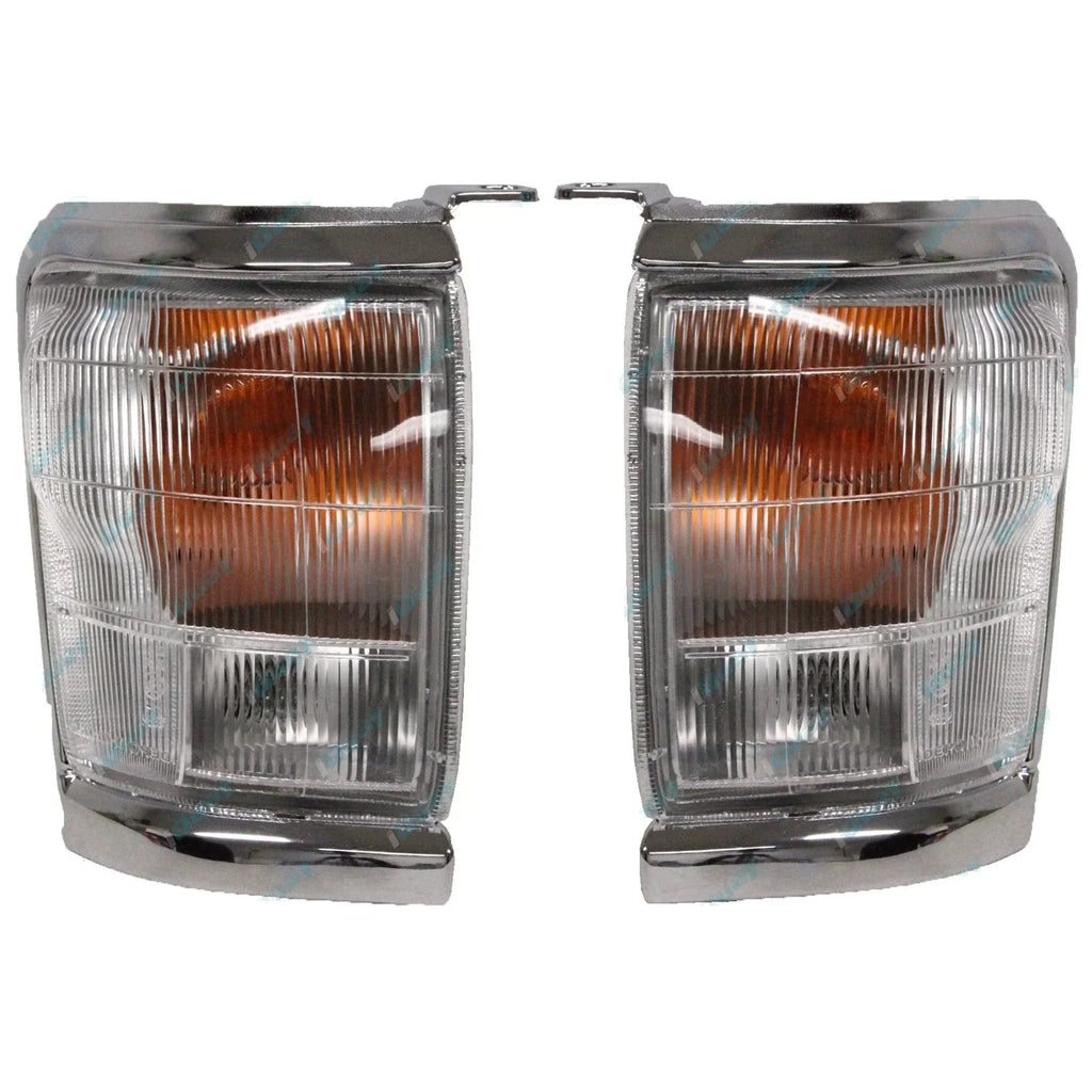 LH+RH Chrome Trim Corner Indicator Lights Pair for Toyota Hilux 2WD/4WD '97-'01