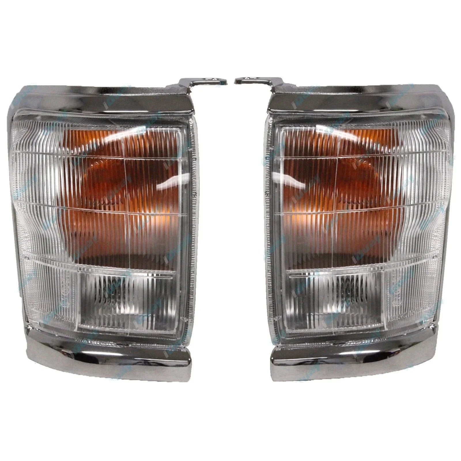 LH+RH Chrome Trim Corner Indicator Lights Pair for Toyota Hilux 2WD/4WD '97-'01