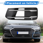 1pc Fog Light Grill for Audi Q7 (2016–2020) No. 4M0807681T Black Silver Tone