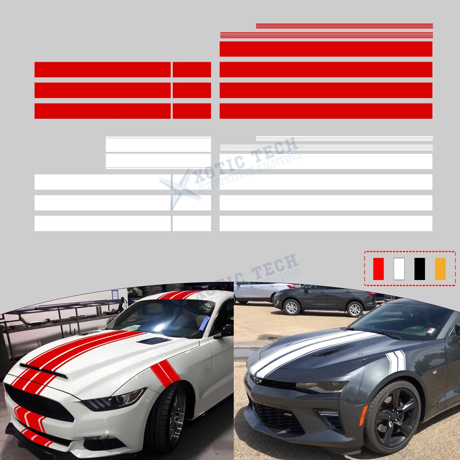 Fender Hash Mark Stickers for Ford Mustang (2015–2023)