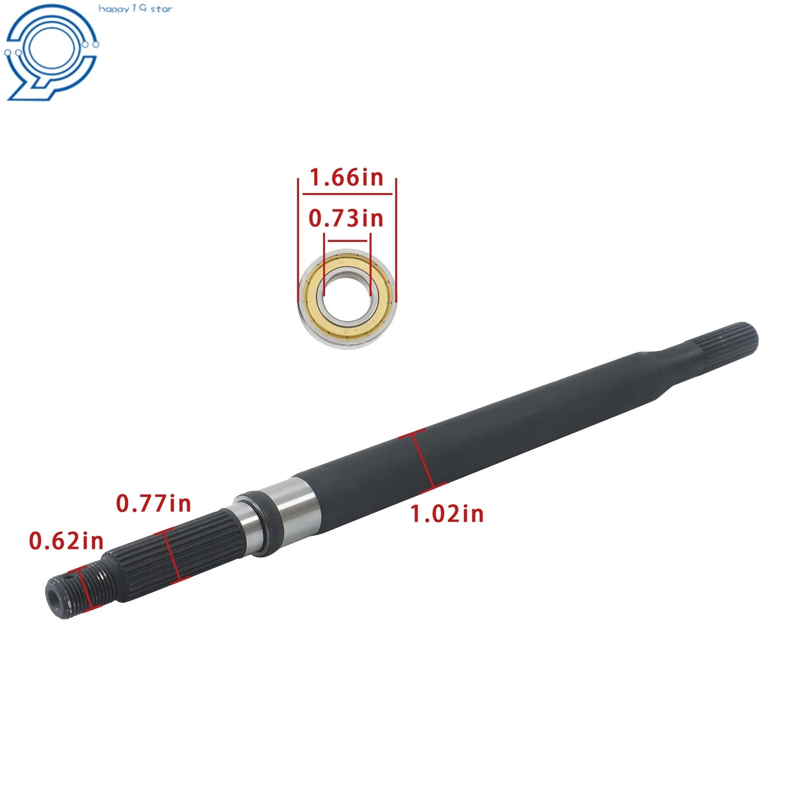 Rear Axle Shaft for EZGO RXV (2008-Present)