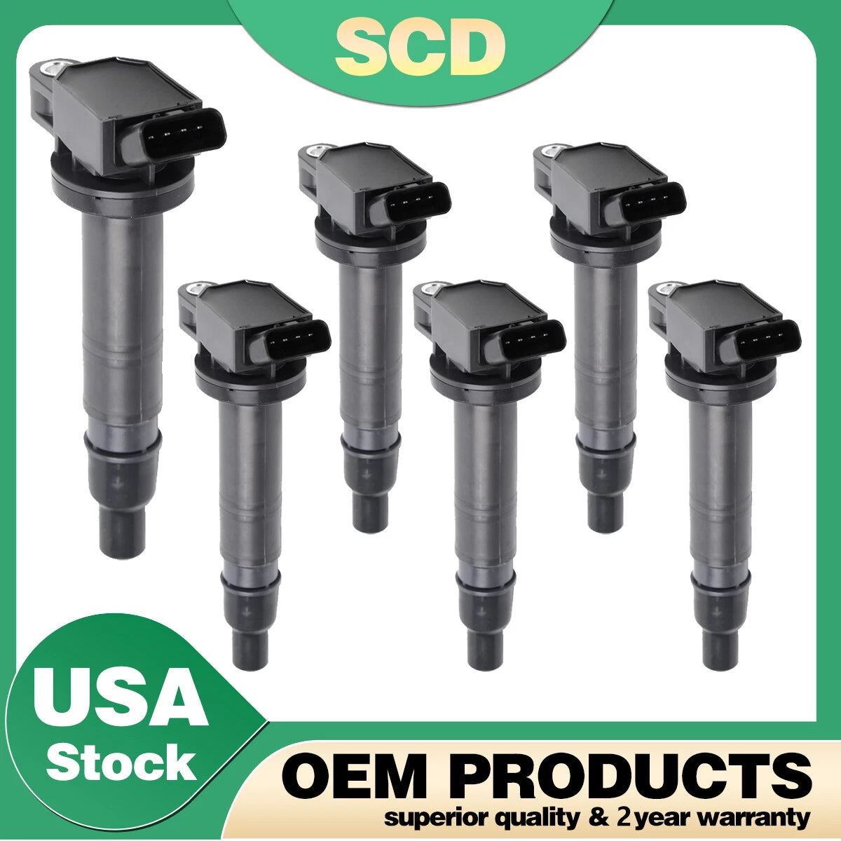 6X Ignition Coil for Toyota Tacoma 4.0L 2.7L (2005–2012) 90919-02248 UF495
