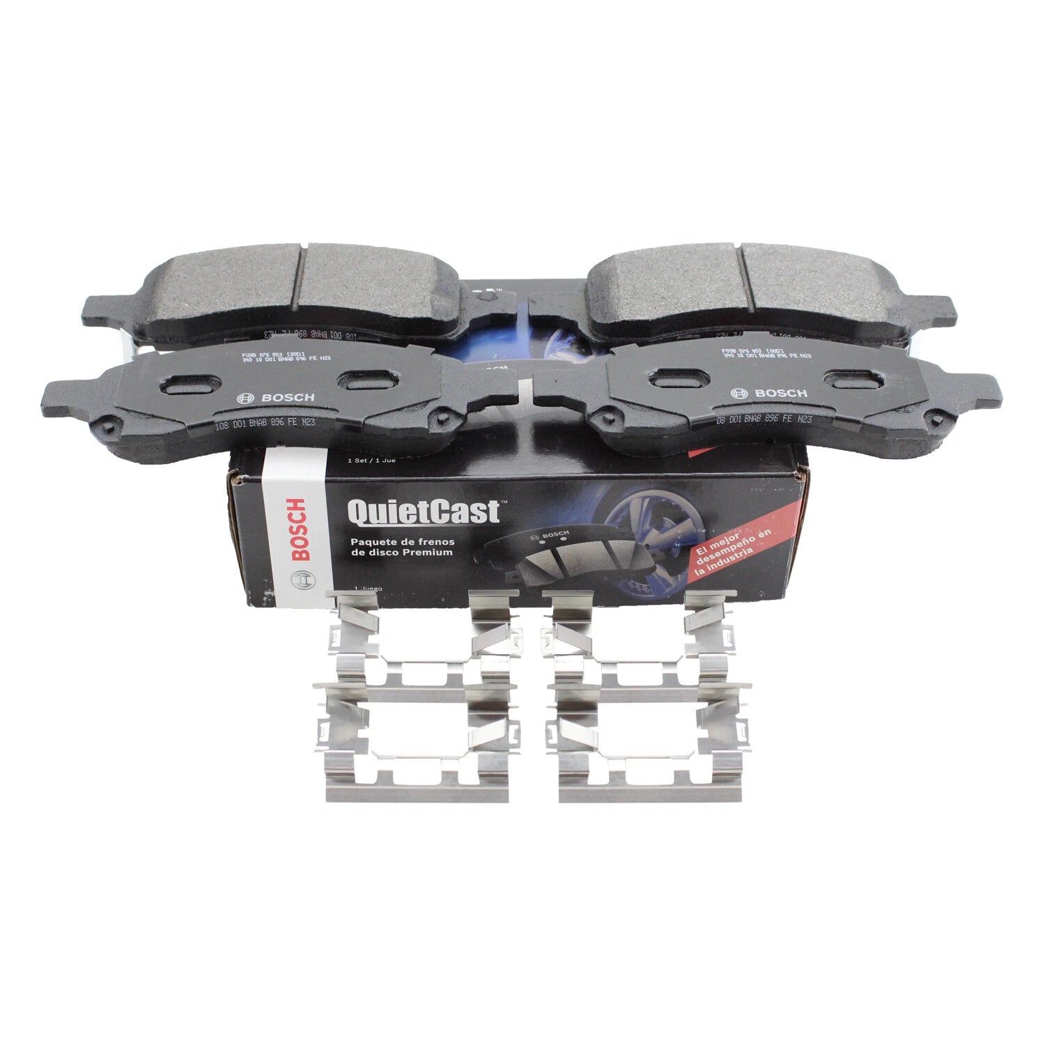 Set of 4 Bosch QuietCast Front Semi-Met Brake Pads for Enclave Traverse Acadia (2008–2017)
