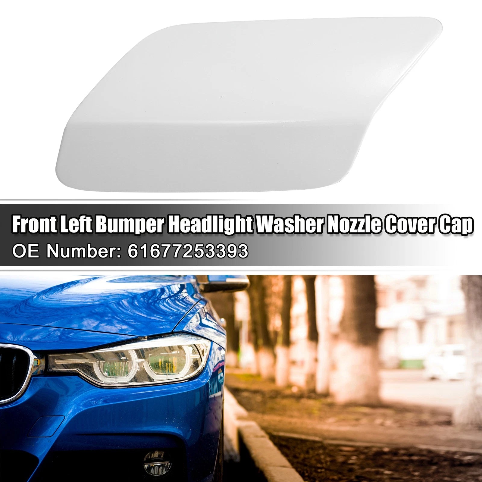 Front Left Headlight Washer Nozzle Cover for BMW E92 E93 (2007–2013)