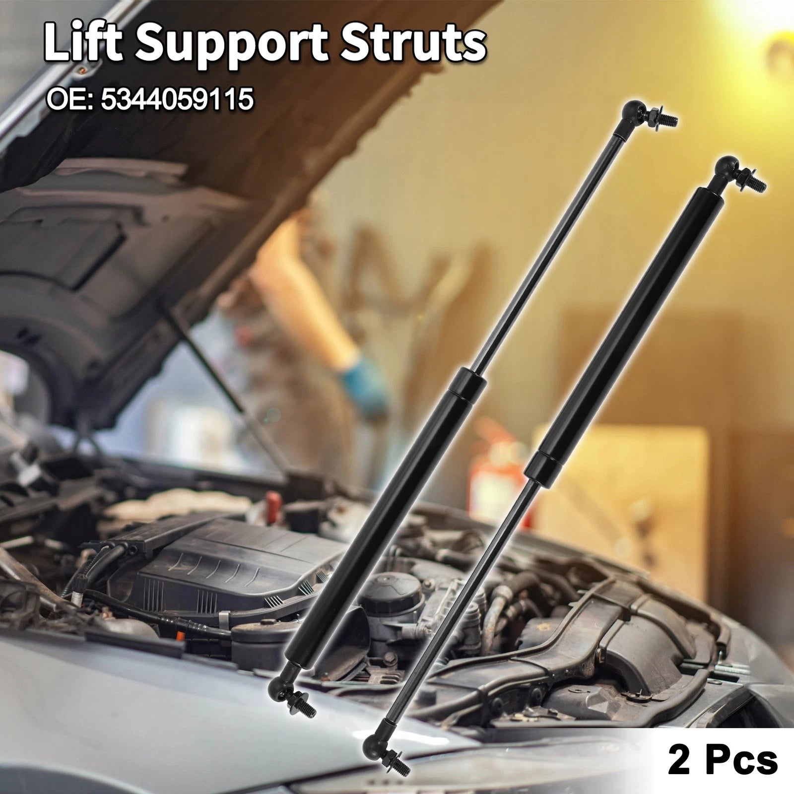 2X Front Hood Lift Supports Struts No. 5344059115 for Lexus LS430 (2001–2006)