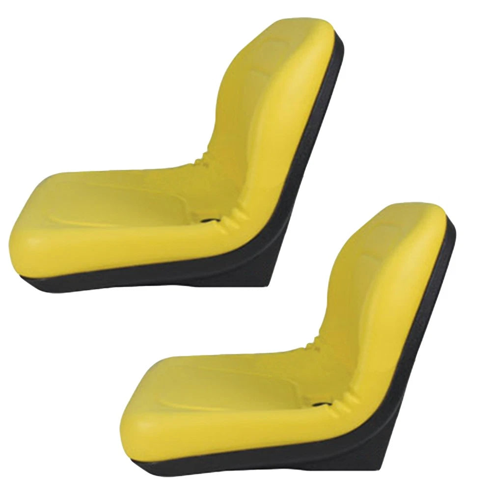 2 Yellow Vinyl Seats for John Deere Gator E, CS, CX 4x4 (Fits 2000–2023)